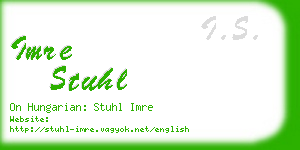 imre stuhl business card